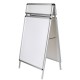 Cavalete Aluminio dupla face com painel de topo