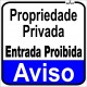 Placa de sinalização Propriedade Privada