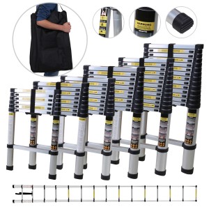 Escada Telesc&oacute;pica de aluminio 2m + saco