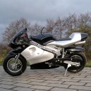 Mini Moto 49cc NSR Preta e Cinza