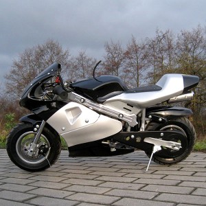Mini Mota, Minimoto, 49cc NSR Preta e Cinza V2