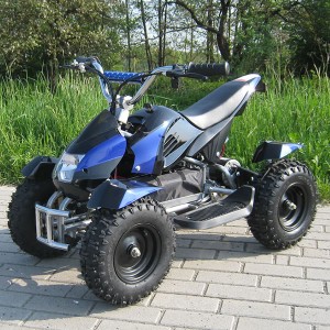 Mini Moto 4, Pocket Quad, Minimota, ATV, V2 Preto/Azul, Electrico 500w Crian&ccedil;a