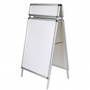 Cavalete Aluminio dupla face com painel de topo