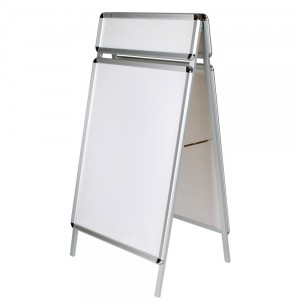 Cavalete Aluminio dupla face com painel de topo