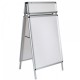 Cavalete Aluminio dupla face com painel de topo