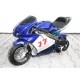 Mini Mota, Minimoto, Pocket Bike, Eletrica 350W Azul e branca