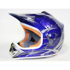 Capacete Cross Crian&ccedil;a Outnet Azul Tamanho S 51-52cm