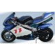 Mini Mota, Minimoto, 49cc Cinza c/chamas azuis