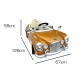 Carro electrico estilo clássico Luxo Gold 2x35w com comando