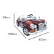 Carro electrico estilo clássico Luxo Bordeaux 2x35w com comando