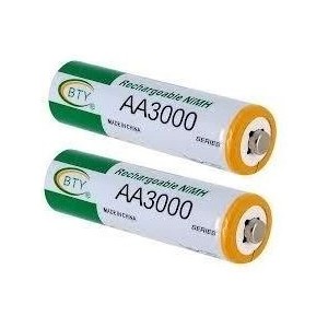 Pilhas, baterias recarreg&aacute;veis 1.2 AA 3000mAh 2 unidades