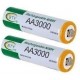 Pilhas, baterias recarregáveis 1.2 AA 3000mAh 2 unidades