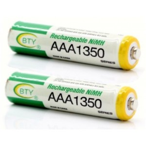 Pilhas, baterias recarreg&aacute;veis AAA 1350mAh 2 unidades
