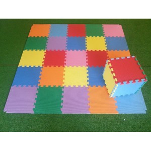 Tapete 1,5m x 1,5m composto por 25 Placas puzzle, tapete EVA