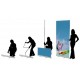 Roll Up, Display enrolável 850x2060 com Tela PP back cinza + saco