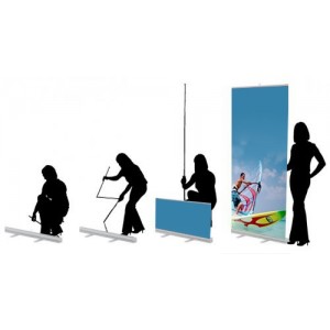 Roll Up, Display enrol&aacute;vel 850x2060 com Tela Lona + saco