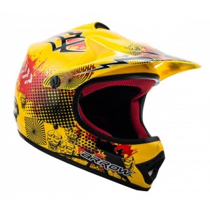 Capacete Cross Crian&ccedil;a Arrow Amarelo Tamanho XS 51-52cm