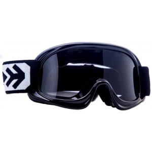 &Oacute;culos de protec&ccedil;&atilde;o MotoCross Crian&ccedil;a Preto Brilhante com lente escurecida