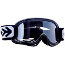 &Oacute;culos de protec&ccedil;&atilde;o MotoCross Crian&ccedil;a Preto Brilhante com lente reflex