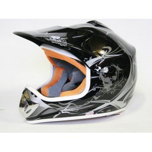 Capacete Cross Crian&ccedil;a Outnet Preto Tamanho XL 57-58cm