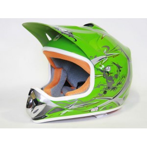 Capacete Cross Crian&ccedil;a Outnet Verde Tamanho L 55-56cm