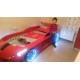 Cama Carro Jaguar criança Vermelho com Luz, Som e comando