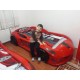 Cama Carro Jaguar criança Vermelho com Luz, Som e comando