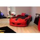 Cama Carro Jaguar criança Vermelho com Luz, Som e comando