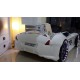 Cama Carro Jaguar criança Branco com Luz, Som e comando
