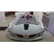 Cama Carro Jaguar criança Branco com Luz, Som e comando