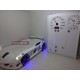 Cama Carro Jaguar criança Branco com Luz, Som e comando