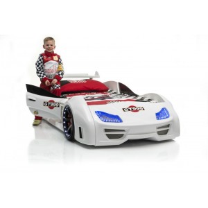 Cama Carro GT999 crian&ccedil;a Branco com Luz, Som e comando