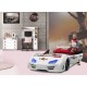 Cama Carro GT999 criança Branco com Luz, Som e comando