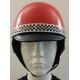 Capacete Retro Vintage Vermelho
