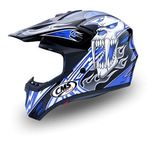 Capacete Cross Crian&ccedil;a  Mutant Azul profissional/competi&ccedil;&atilde;o T-M