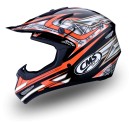 Capacete Cross Crian&ccedil;a  CRS Racer X1 Laranja profissional/competi&ccedil;&atilde;o T-S