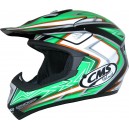 Capacete Cross Crian&ccedil;a  CRS Racer Verde profissional/competi&ccedil;&atilde;o T-S