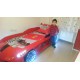 Cama Carro Jaguar criança Vermelho com Luz, Som e comando