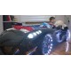 Cama Carro Jaguar criança Preto com Luz, Som e comando