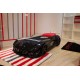 Cama Carro Jaguar criança Preto com Luz, Som e comando